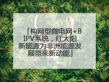 构网型微电网+BIPV系统，红太阳新能源为非洲能源发展带来新动能