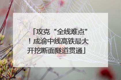 攻克“全线难点”！成渝中线高铁最大开挖断面隧道贯通