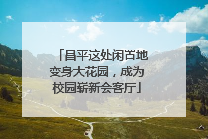 昌平这处闲置地变身大花园，成为校园崭新会客厅