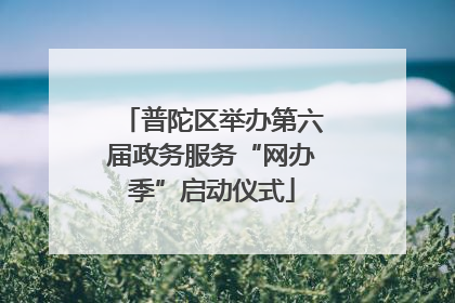 普陀区举办第六届政务服务“网办季”启动仪式