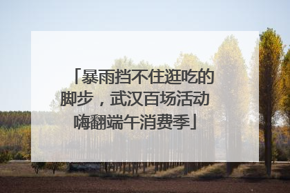 暴雨挡不住逛吃的脚步，武汉百场活动嗨翻端午消费季