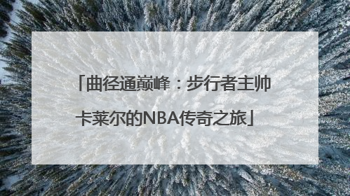 曲径通巅峰：步行者主帅卡莱尔的NBA传奇之旅