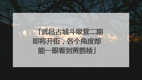 武昌古城斗级营二期即将开街，各个角度都能一眼看到黄鹤楼