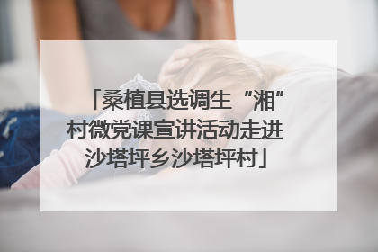 桑植县选调生“湘”村微党课宣讲活动走进沙塔坪乡沙塔坪村