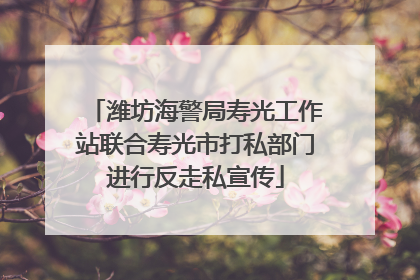 潍坊海警局寿光工作站联合寿光市打私部门进行反走私宣传