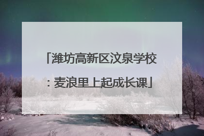 潍坊高新区汶泉学校：麦浪里上起成长课