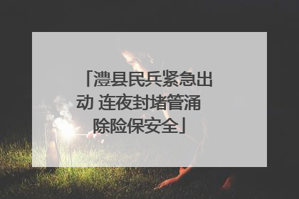 澧县民兵紧急出动 连夜封堵管涌除险保安全