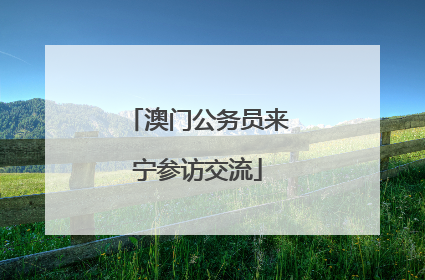 澳门公务员来宁参访交流