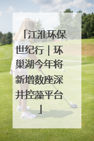 江淮环保世纪行｜环巢湖今年将新增数座深井控藻平台
