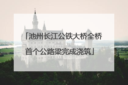 池州长江公铁大桥全桥首个公路梁完成浇筑