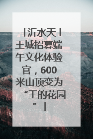 沂水天上王城招募端午文化体验官，600米山顶变为“王的花园”