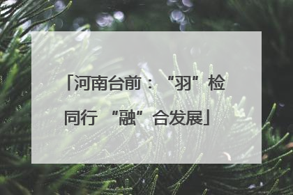 河南台前：“羽”检同行 “融”合发展
