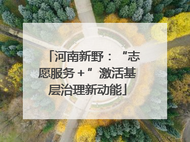河南新野：“志愿服务＋”激活基层治理新动能