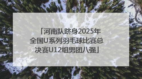 河南队跻身2025年全国U系列羽毛球比赛总决赛U12组男团八强