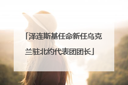 泽连斯基任命新任乌克兰驻北约代表团团长