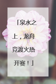 泉水之上，龙舟竞渡火热开赛！