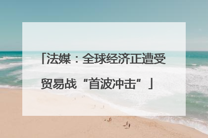 法媒：全球经济正遭受贸易战“首波冲击”