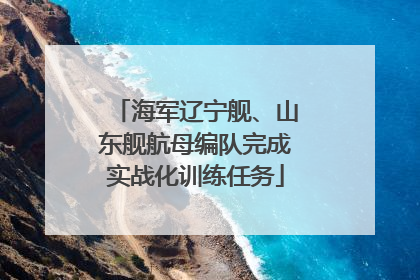 海军辽宁舰、山东舰航母编队完成实战化训练任务