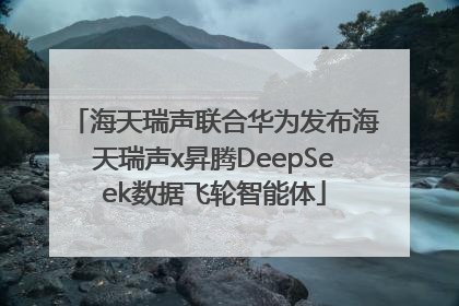 海天瑞声联合华为发布海天瑞声x昇腾DeepSeek数据飞轮智能体
