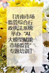 济南市场监管综合行政执法系统举办“AI大模型赋能市场监管”专题培训
