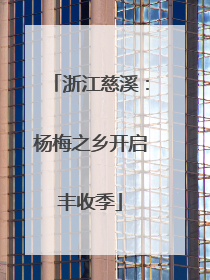 浙江慈溪：杨梅之乡开启丰收季