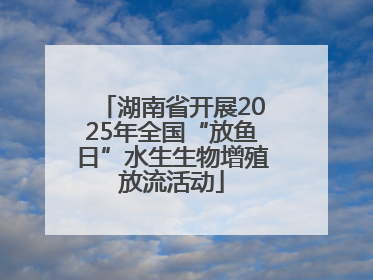 湖南省开展2025年全国“放鱼日”水生生物增殖放流活动