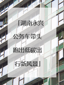 湖南永兴公务车带头跑出低碳出行新风景