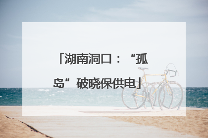 湖南洞口：“孤岛”破晓保供电