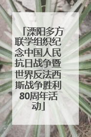 溧阳多方联学组织纪念中国人民抗日战争暨世界反法西斯战争胜利80周年活动