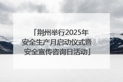 荆州举行2025年安全生产月启动仪式暨安全宣传咨询日活动
