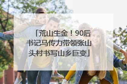 荒山生金！90后书记马传力带领张山头村书写山乡巨变