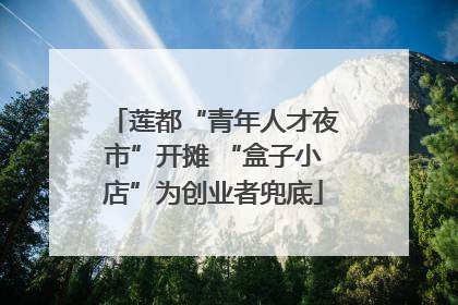 莲都“青年人才夜市”开摊 “盒子小店”为创业者兜底