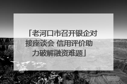老河口市召开银企对接座谈会 信用评价助力破解融资难题