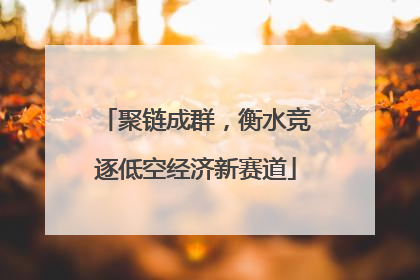 聚链成群，衡水竞逐低空经济新赛道
