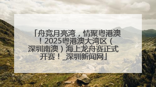 舟竞月亮湾，情聚粤港澳！2025粤港澳大湾区（深圳南澳）海上龙舟赛正式开赛！_深圳新闻网