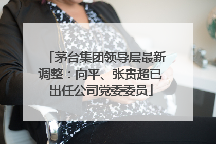 茅台集团领导层最新调整：向平、张贵超已出任公司党委委员