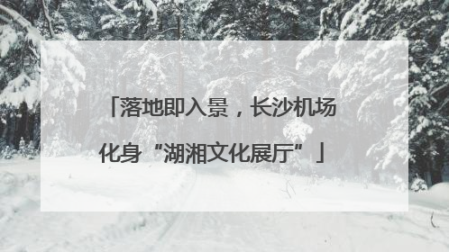 落地即入景，长沙机场化身“湖湘文化展厅”
