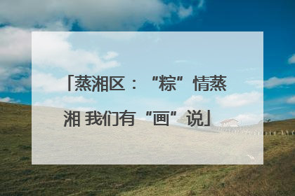 蒸湘区：“粽”情蒸湘 我们有“画”说