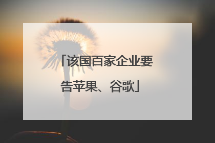 该国百家企业要告苹果、谷歌
