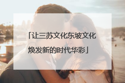 让三苏文化东坡文化焕发新的时代华彩