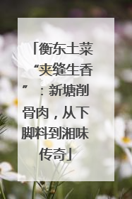 衡东土菜“夹缝生香”：新塘削骨肉，从下脚料到湘味传奇
