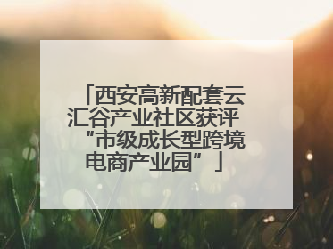 西安高新配套云汇谷产业社区获评“市级成长型跨境电商产业园”