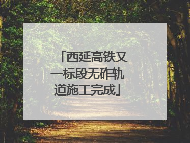 西延高铁又一标段无砟轨道施工完成