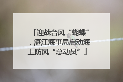 迎战台风“蝴蝶”，湛江海事局启动海上防风“总动员”