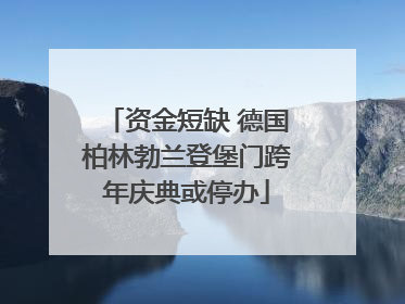 资金短缺 德国柏林勃兰登堡门跨年庆典或停办