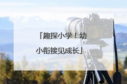 趣探小学！幼小衔接见成长
