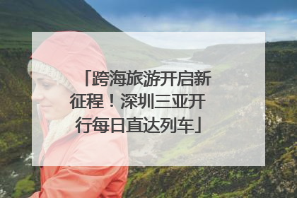 跨海旅游开启新征程！深圳三亚开行每日直达列车