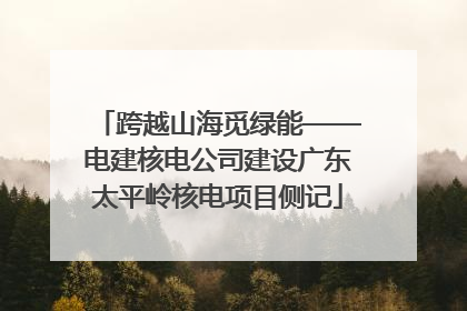跨越山海觅绿能——电建核电公司建设广东太平岭核电项目侧记