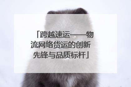 跨越速运——物流网络货运的创新先锋与品质标杆