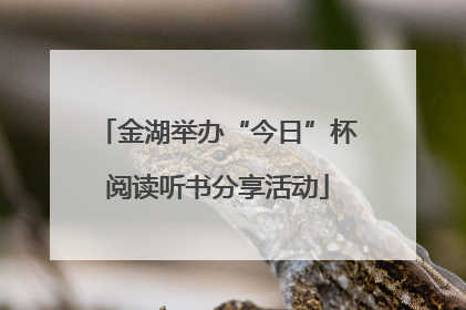 金湖举办“今日”杯阅读听书分享活动